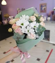 Букет цветов из:  Хризантемы и Розы #REPLACE_PRED# Красногвардейском Ставропольского края