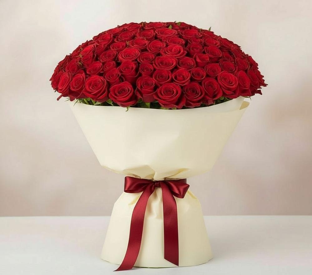 Букет 101 Красная роза Милано в Красногвардейском Ставропольского края