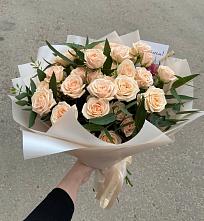 Букет Кремовые розы Латте в Красногвардейском Ставропольского края