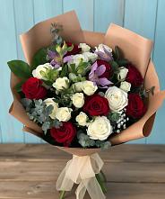 Букет цветов из:  Розы и Альстромерии #REPLACE_PRED# Красногвардейском Ставропольского края