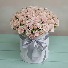 Цветочная композиция из Розы в шляпной коробке в Красногвардейском Ставропольского края