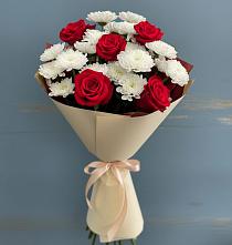 Букет цветов из:  Розы и Хризантемы в Красногвардейском Ставропольского края