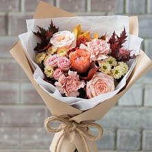 Букет цветов из:  Гвоздики, Хризантемы и Розы в Красногвардейском Ставропольского края