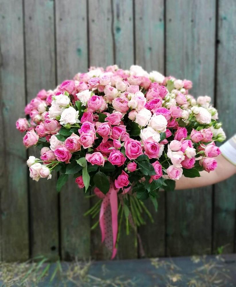 Букет Розовые кустовые розы Натали и Лав Лидия в Красногвардейском Ставропольского края