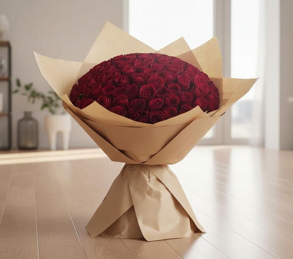 Букет 101 Красная роза в Красногвардейском Ставропольского края