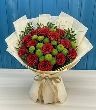 Букет цветов из:  Розы и Хризантемы #REPLACE_PRED# Красногвардейском Ставропольского края