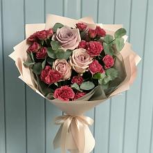 Букет цветов из:  Гвоздики и Розы в Красногвардейском Ставропольского края