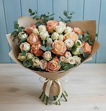 Букет цветов из:  Альстромерии и Розы в Красногвардейском Ставропольского края